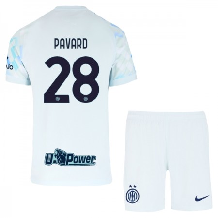 Inter Milan Pavard 28 Fodboldtrøjer Børn Udebane 2025-26 Kort ærmer